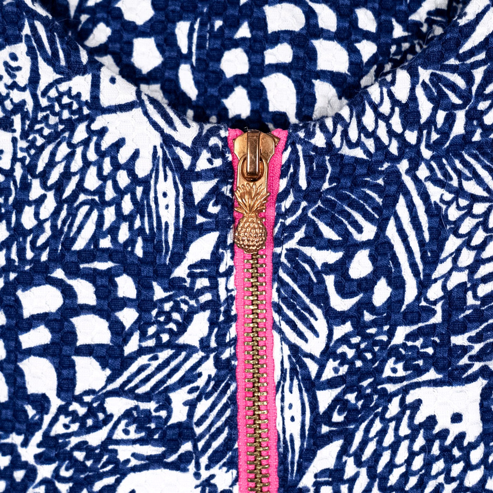 Lilly Pulitzer Target Blue & White Upstream Shift Dress Size 6 Fish Ocean Beach - Picture 5 of 6